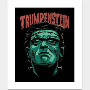 Trumpenstein: Funny Halloween Trump + Frankenstein Posters and Art